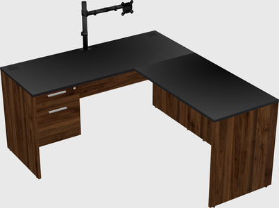 L-shaped office desk
