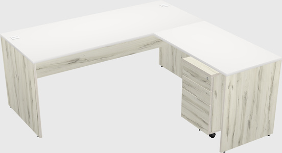 L-shaped office desk