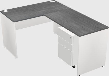 L-shaped office desk
