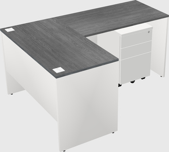 L-shaped office desk