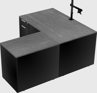 L-shaped office desk
