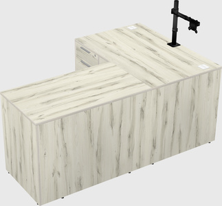 L-shaped office desk