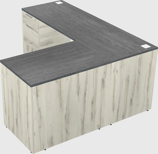 L-shaped office desk