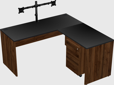 L-shaped office desk
