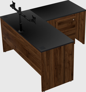L-shaped office desk