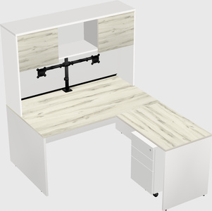 L-shaped office desk