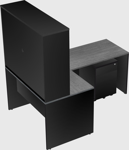 L-shaped office desk