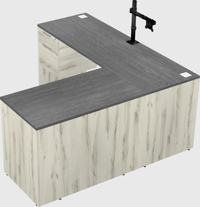 L-shaped office desk