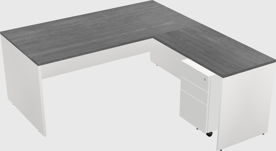 L-shaped office desk