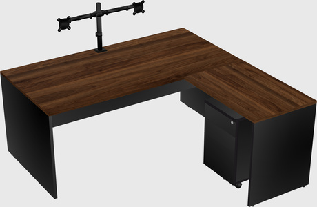 L-shaped office desk