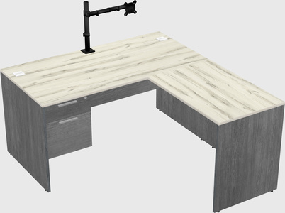 L-shaped office desk
