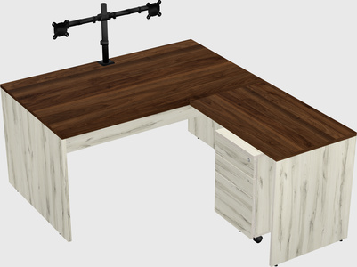 L-shaped office desk