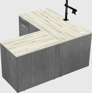 L-shaped office desk