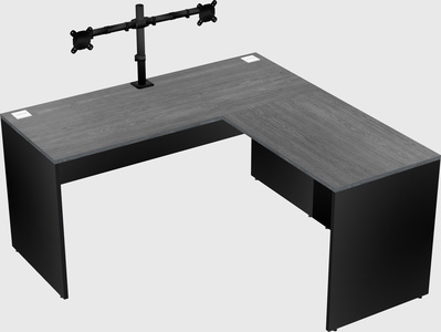 L-shaped office desk