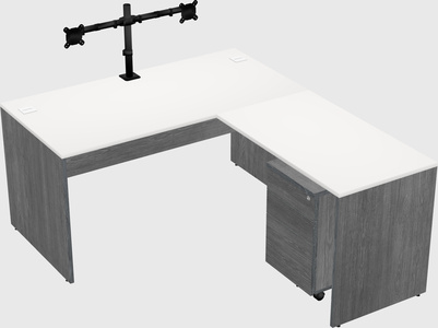 L-shaped office desk