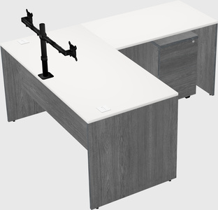 L-shaped office desk