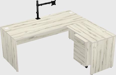L-shaped office desk