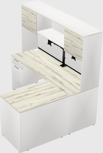 L-shaped office desk