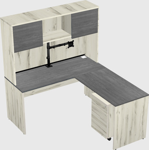 L-shaped office desk