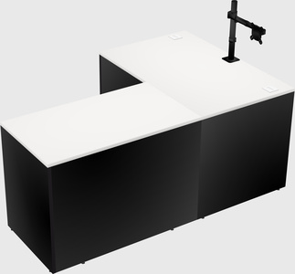 L-shaped office desk