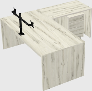 L-shaped office desk