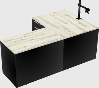 L-shaped office desk