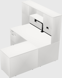 L-shaped office desk