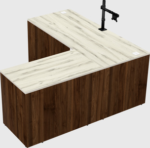 L-shaped office desk