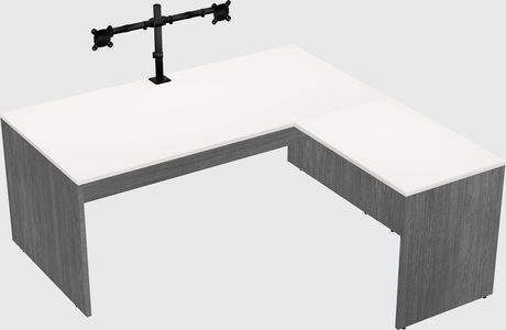L-shaped office desk