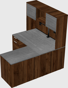 L-shaped office desk