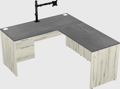 L-shaped office desk