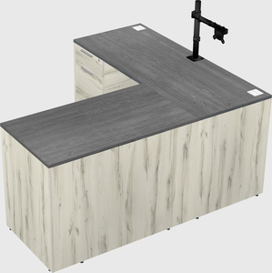 L-shaped office desk