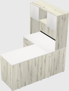 L-shaped office desk