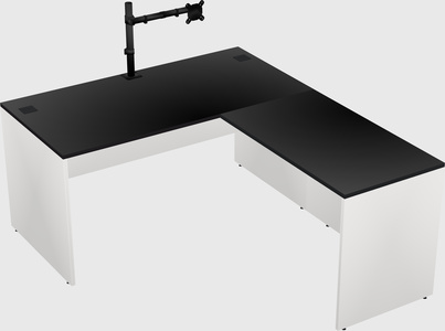 L-shaped office desk