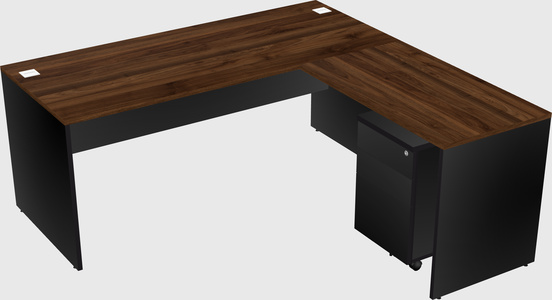 L-shaped office desk