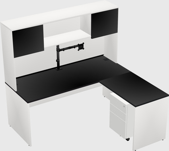 L-shaped office desk