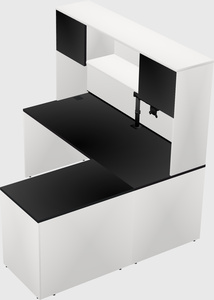 L-shaped office desk