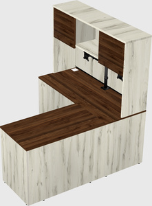 L-shaped office desk