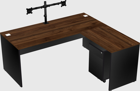 L-shaped office desk