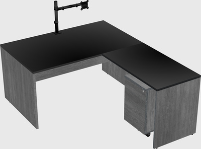 L-shaped office desk