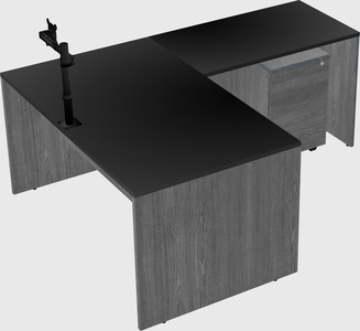 L-shaped office desk