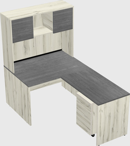 L-shaped office desk