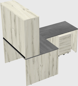 L-shaped office desk