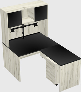 L-shaped office desk