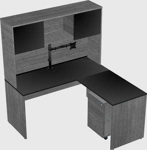 L-shaped office desk