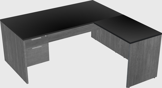 L-shaped office desk