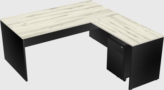 L-shaped office desk