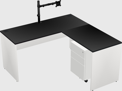 L-shaped office desk
