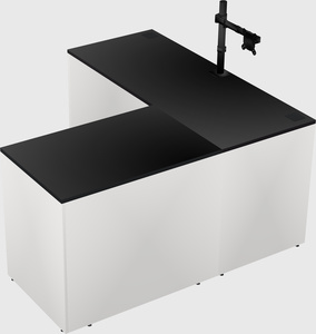 L-shaped office desk