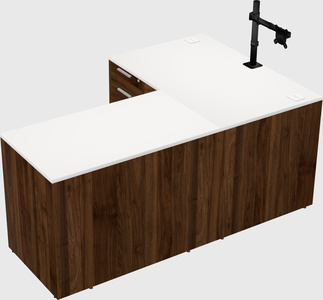 L-shaped office desk